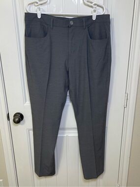 PGA Tour Men's Golf Pants Size 36x32 Gray Stretch Performance Flat Front